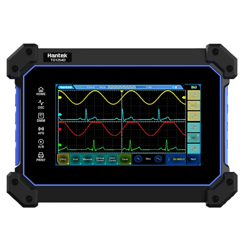 Touchscreen OscilloscopeTO1154C/1204C/1254C/1154D/1204D/1254D:Feature-Rich  Multimeter, Signal Generator, and Spectrum Analyzer