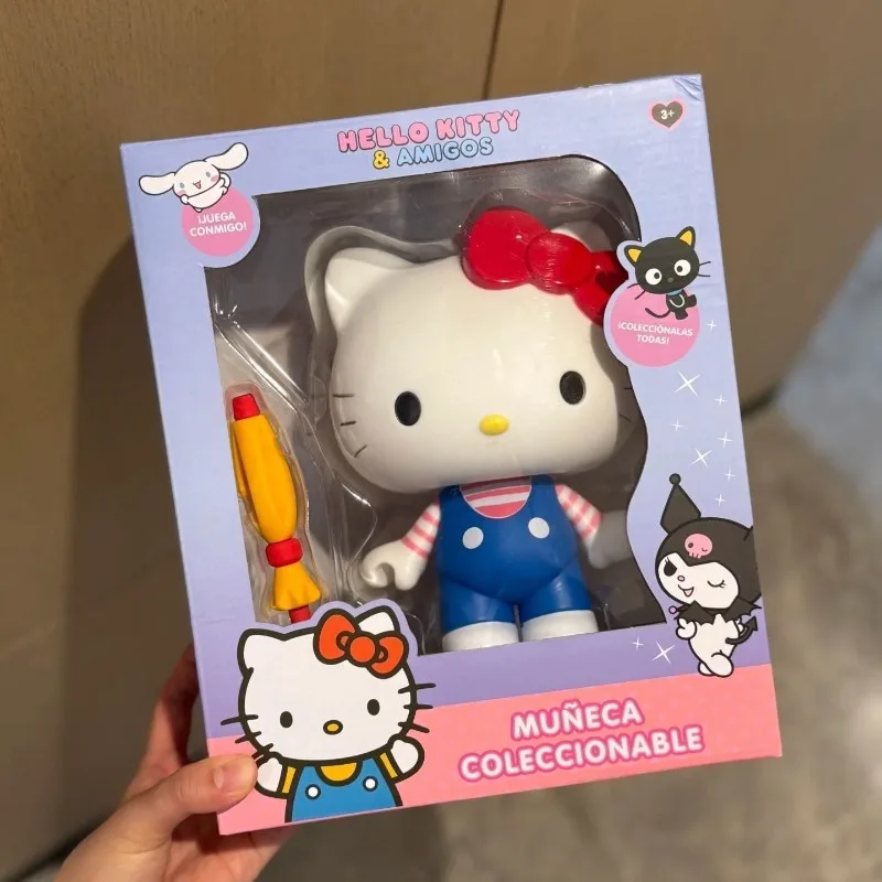 

Kawaii Umbrella Hello Kitty Doll Model Cartoon Anime Character My Melody Figure Desktop Decoration Ornament Female Gift