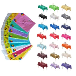 1pc 137*274cm Birthday Party Blue Pink Plastic Table Cover Girl Shower Party Supplies Disposable Table Cloth Wedding Decorations