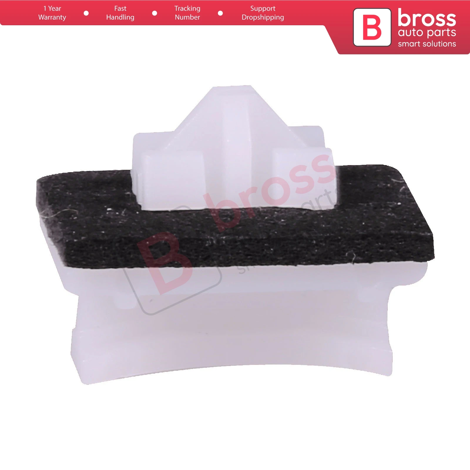 

BCF707 10 Pieces Panel Clips, White with seal for Ford: 4069907 Bross Auto Parts Made In Turkey