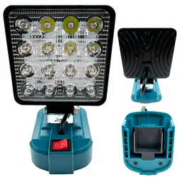 Lampada da lavoro a LED senza fili per Makita 18V Batteria agli ioni di litio Strumento di emergenza portatile Luce Torcia da campeggio Faretti con interruttore