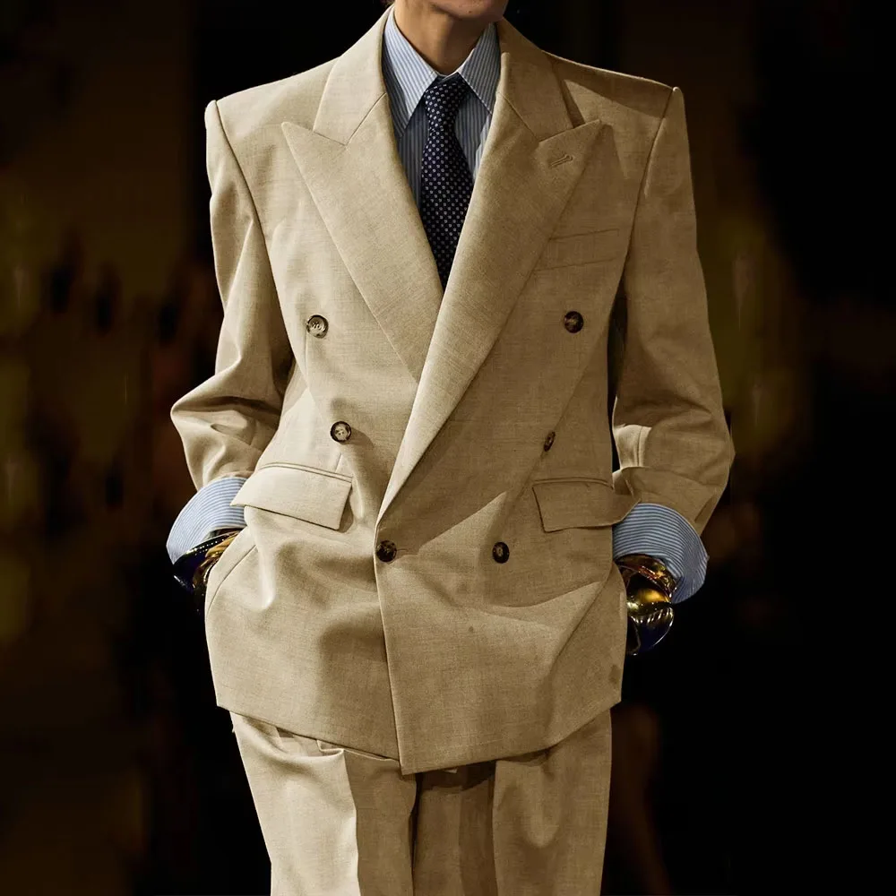 men's-linen-suit-set-double-breasted-2-pieces-peak-lapel-oversized-breathable-soft-formal-jacket-pants-outfit-business-casual