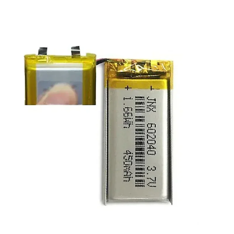 602040 Polymer 450mAhBattery Li Po 3.7V Lithium Battery DVR GPS Driving Recorder Bluetooth Headset Mp3/mp4 Rechargeable Battery