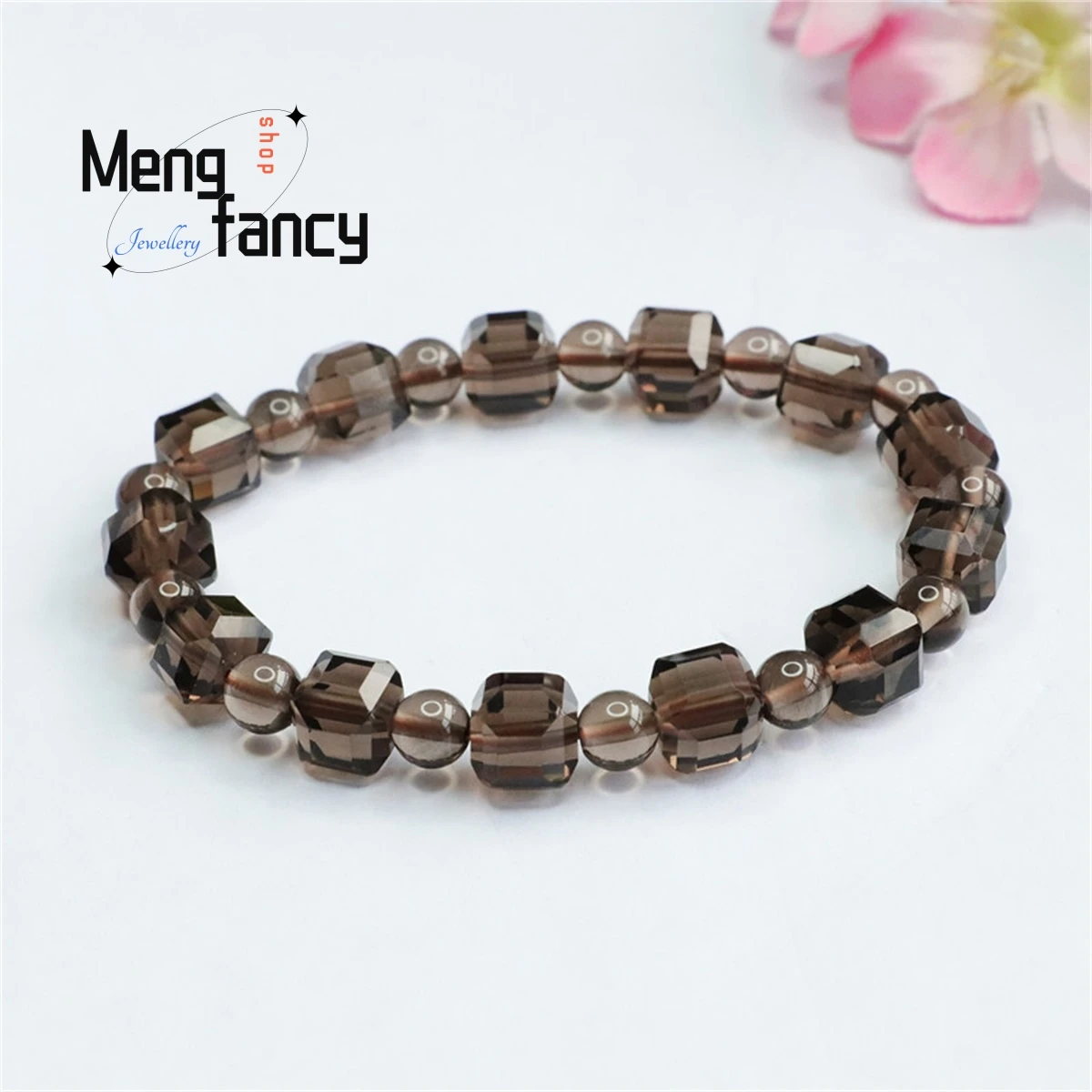 

Natural Ice Obsidian Crystal Sugar Beads Bracelet Simple Personality Versatile Fashion Men Women Retro Style Fine Jewelry Gift