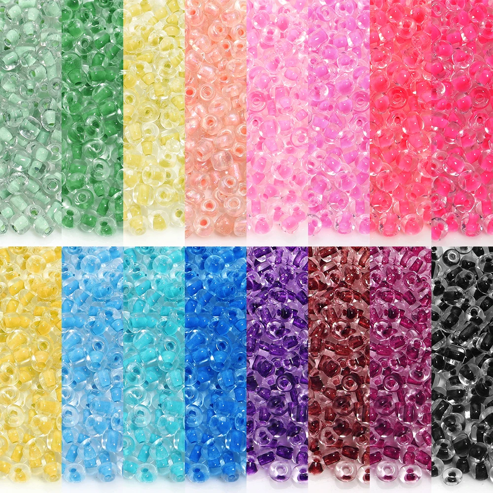 160/800pcs 4mm Light Color Seed Beads Glass Seed Beads Transparent Glass Beads For Jewelry Making DIY Necklaces Bracelets Crafts