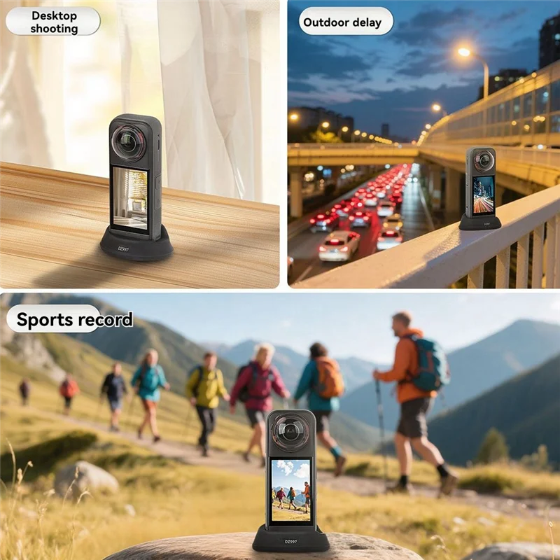 【58% OFF】For Insta360 X5 Camera Desktop Support Upright Silicone Base Car Mount Adhesive Bracket For Insta360 X4 Desktop Version