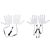 1 Pair Electric Heating Pad Carbon Fiber 5V Five-Finger Gloves Heating Pad Insulation Shoes Gloves Pads