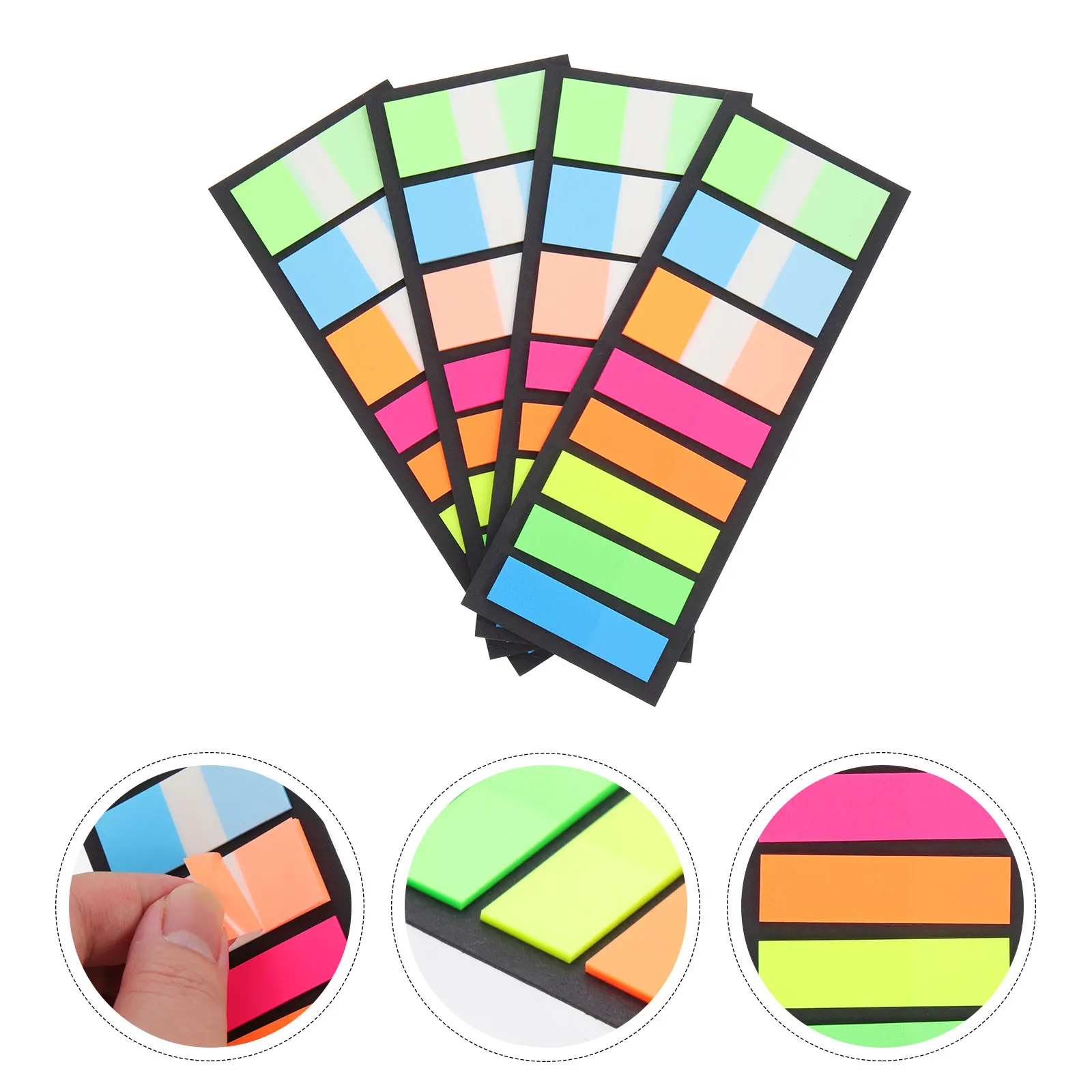 

Colored Highlight Reading Strips Sticky Bookmarks Fluorescent Page Marker Sticky Tabs Notes School Office Home Supplies
