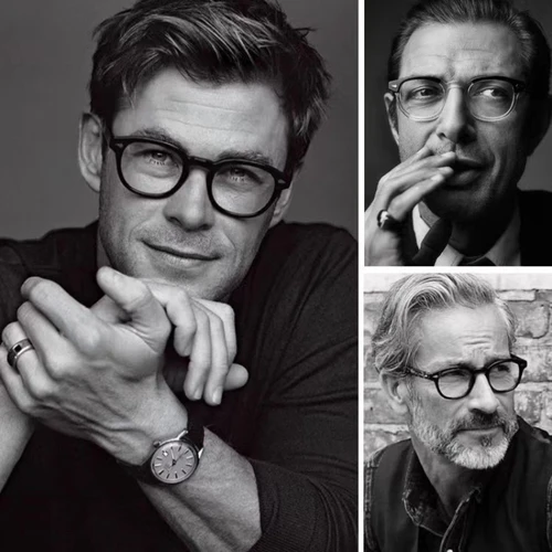 Imagen 2 del producto CLLOIO gafas graduadas Retro para miopía, gafas de lectura con montura redonda para hombres y mujeres, gafas ópticas progresivas antiluz azul