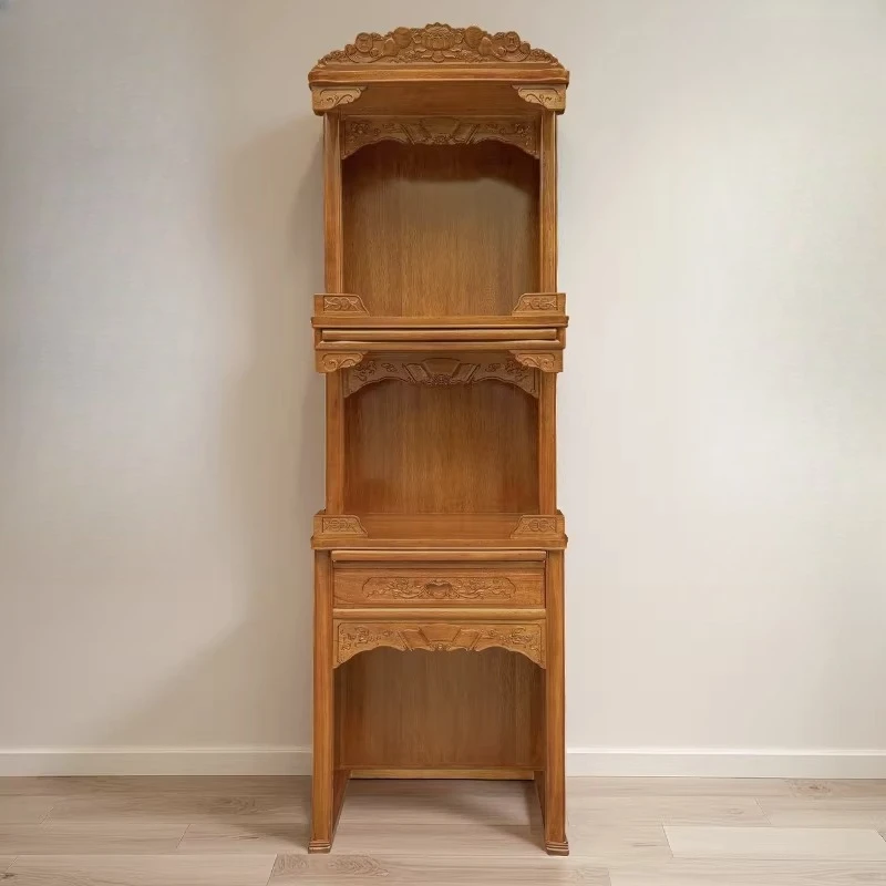 Cz for home buddhist niche cabinet solid wood altar cabinet three-layer guanyin buddha cabinet rosewood
