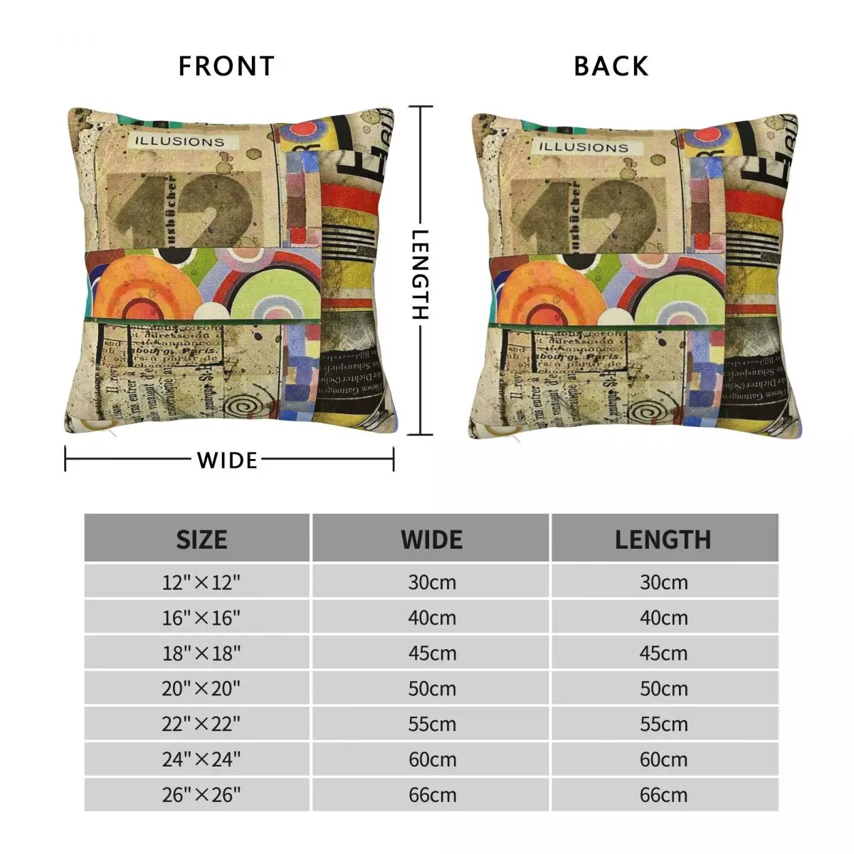 Bauhaus Optical Illusion Square Pillowcase Polyester Linen Velvet Creative Zip Decor Pillow Case Sofa Seater Cushion Cover 18