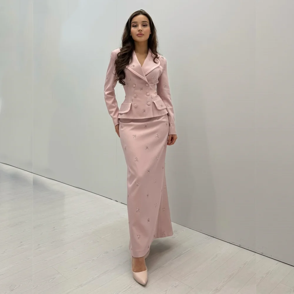 

Customized High Quality Formal Evening Dress Long Sleeves V-neck Long Dresses Bespoke Occasion Party Gown Wedding Guest Gown