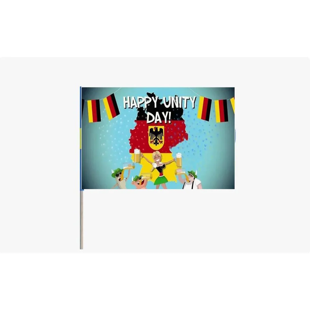 Bannière allemande du drapeau de la bonne unité, 3x5 pieds, pour la décoration de la maison