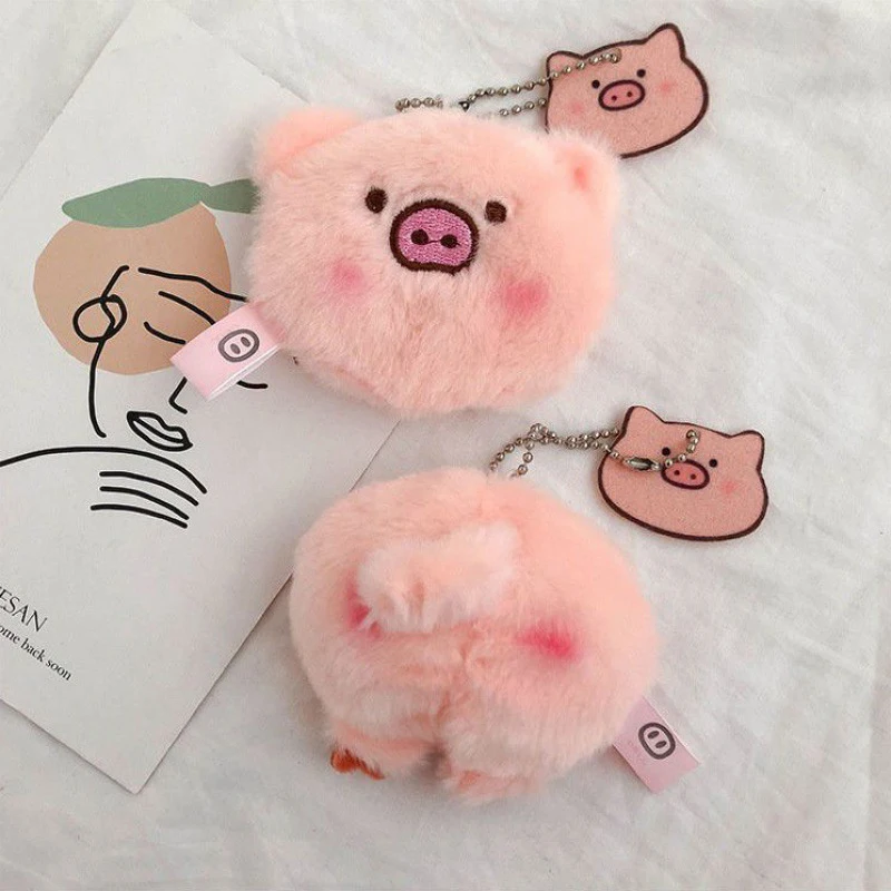 Bentoy Pig Plush Pink Soft Pig Keychain accessories Cute Kawaii Student Bag Accessories Korea Ins Children Key ring Brooch