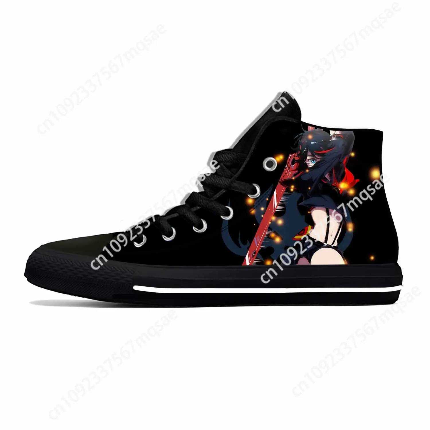 Anime giapponesi Cartoon Kill La Kill Matoi Ryuko scarpe di stoffa Casual High Top leggero traspirante stampa 3D uomo donna Sneakers