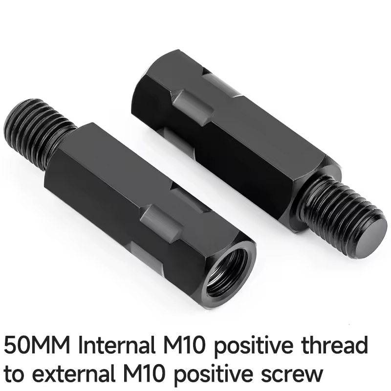Longer Extension Black Motorcycle Rearview Mirror Adapters M8 8mm M10 10mm Anti clockwise Right Left Hand Thread Changing Screws - Image 11