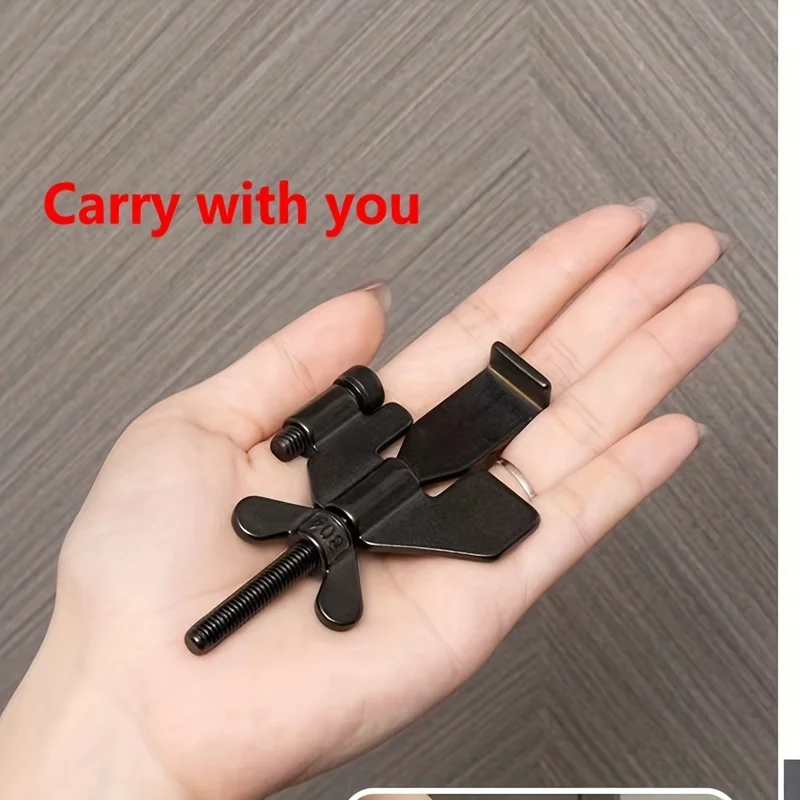 1pc Portable Hotel Door Lock, Live Alone Self-Defense Travel Anti-theft Door Stopper Safety Home Latch