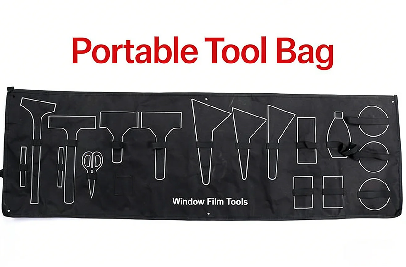 Complete Car Vinyl Wrap Tool Kit With Storage Bag Rubber Triangle Squeegee For Window Tint PPF Film Installation