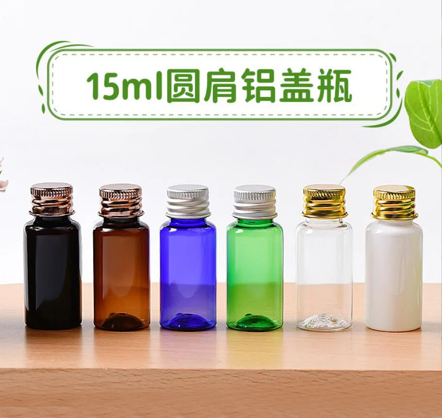 

15ml plastic PET pump bottle lotion emulsion serum toner essence sample testing moisture whitening skin care cosmetic packing