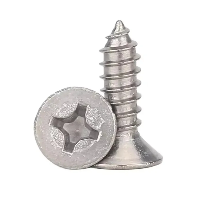 TItanium Alloy TA2 Flat Head Cross Recessed Countersunk Head Self Tapping Screws Pure Titanium Flat Head PhilipsDrilling Screws