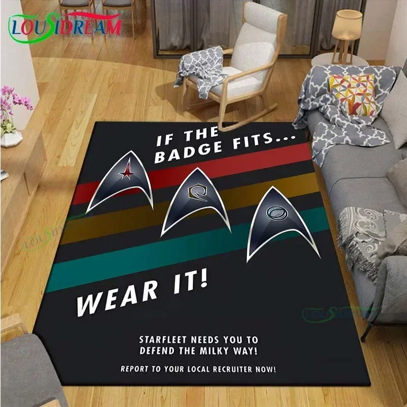 

Famous Film S-Star Trek Printed Carpets Living Room Anti-Skid Area Rug Kids Bedroom Mats Yoga Mat Large Carpet Decor