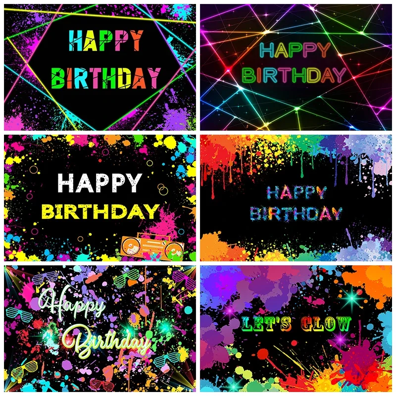 

Color Painting Backgrounds Photography Party Graffiti Hip Hop Prom Happy Birthday Photo Backdrops Studio Banner