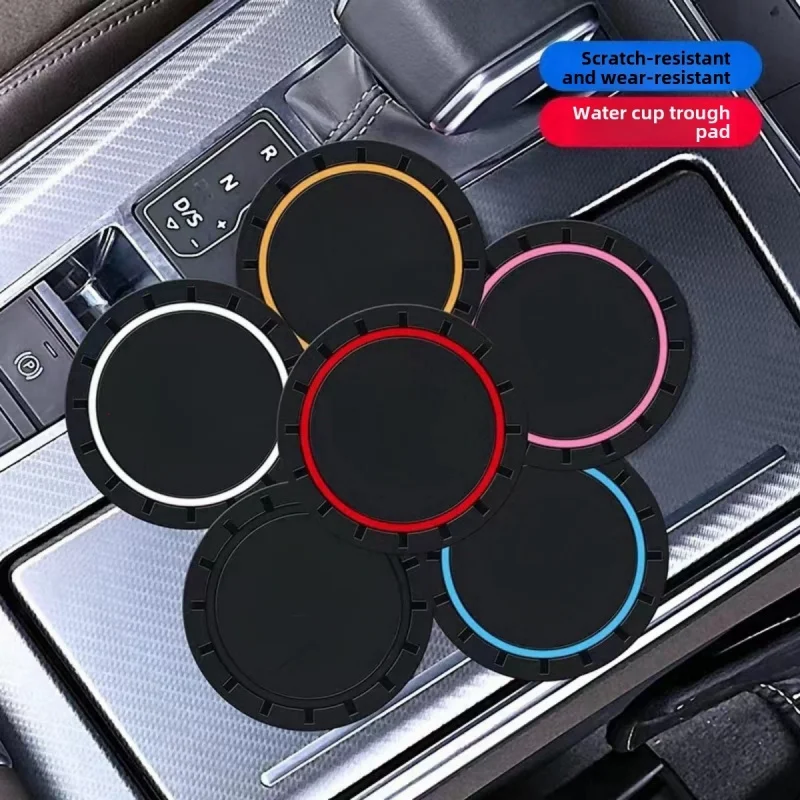 Unbranded Multi-Color Silicone Non-Slip Car Cup Mat, Protects the Original Car Cup Holder, Easy to Disassemble and Clean, Multi-