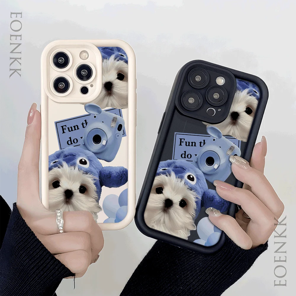 Cute Dog Puppy Graphic Phone Case For IPhone 15 14 13 12 11 Pro Max X XR XS SE2 SE 8 7 Plus Pro Max 12 13 Mini Candy Soft cover