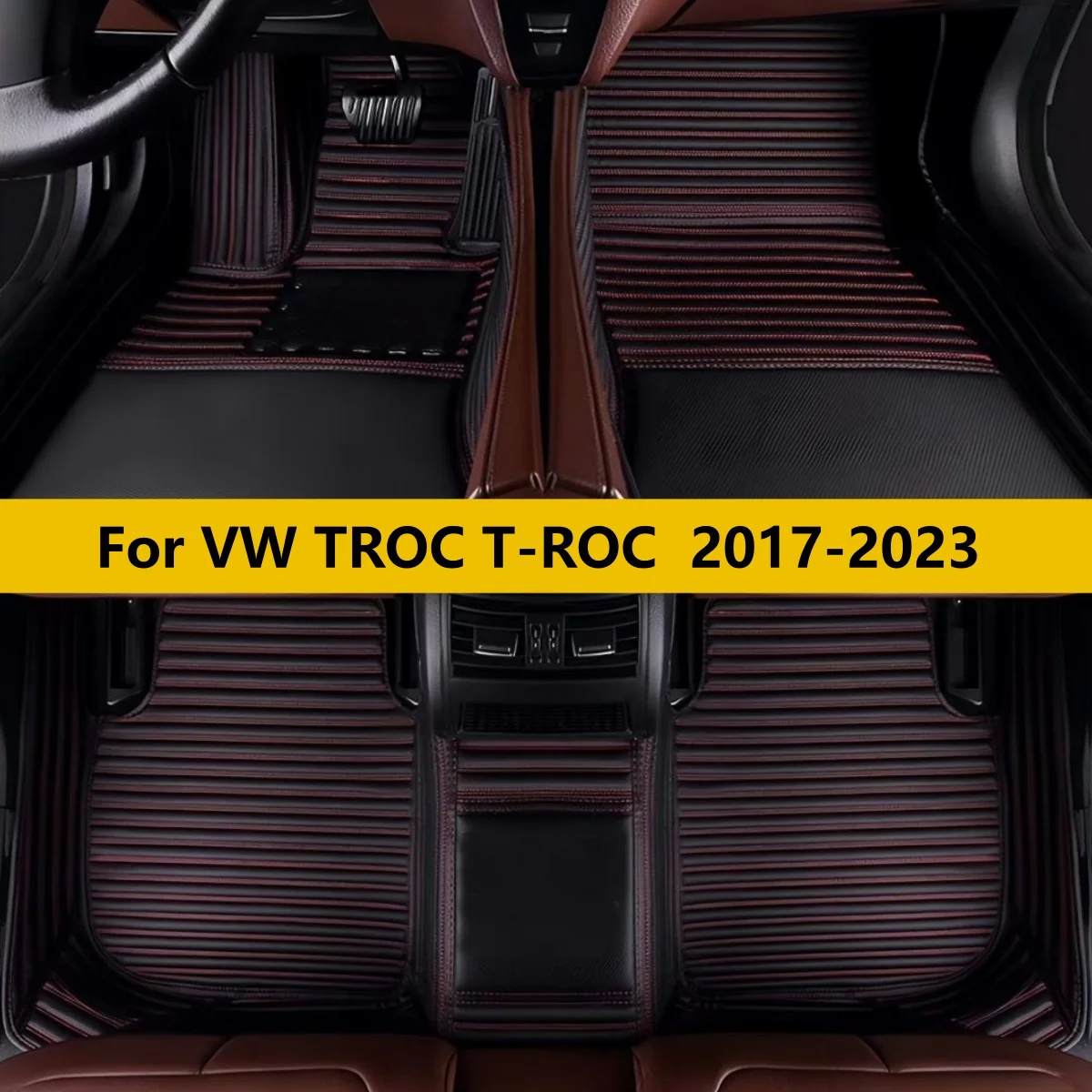 

Кожаные автомобильные коврики для VW TROC T-ROC 2017 2018 2019 2020 2021 2022 2023, автомобильные коврики для мужчин и женщин, автомобильные аксессуары