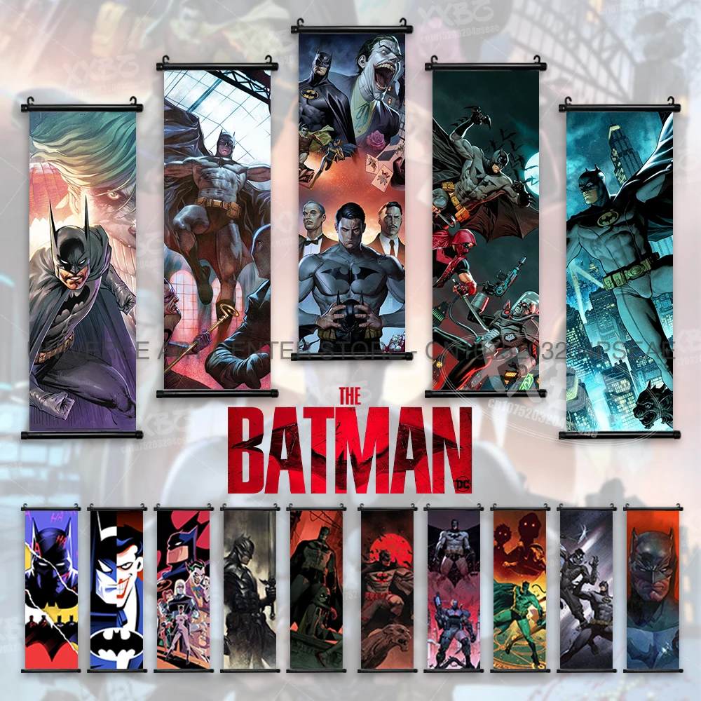 

Batman Movie Posters Home Decoration Mural Joker Hanging Paintings DC Comics Scrolls Picture Justice League Bedroom Wall Artwork