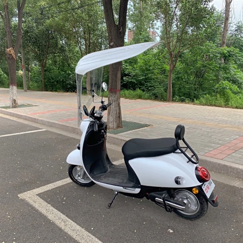 Electric Bike Awning Motorcycle Awning Sunshade Umbrella Fully Transparent Sunscreen Awning Electric Bicycle Accessories