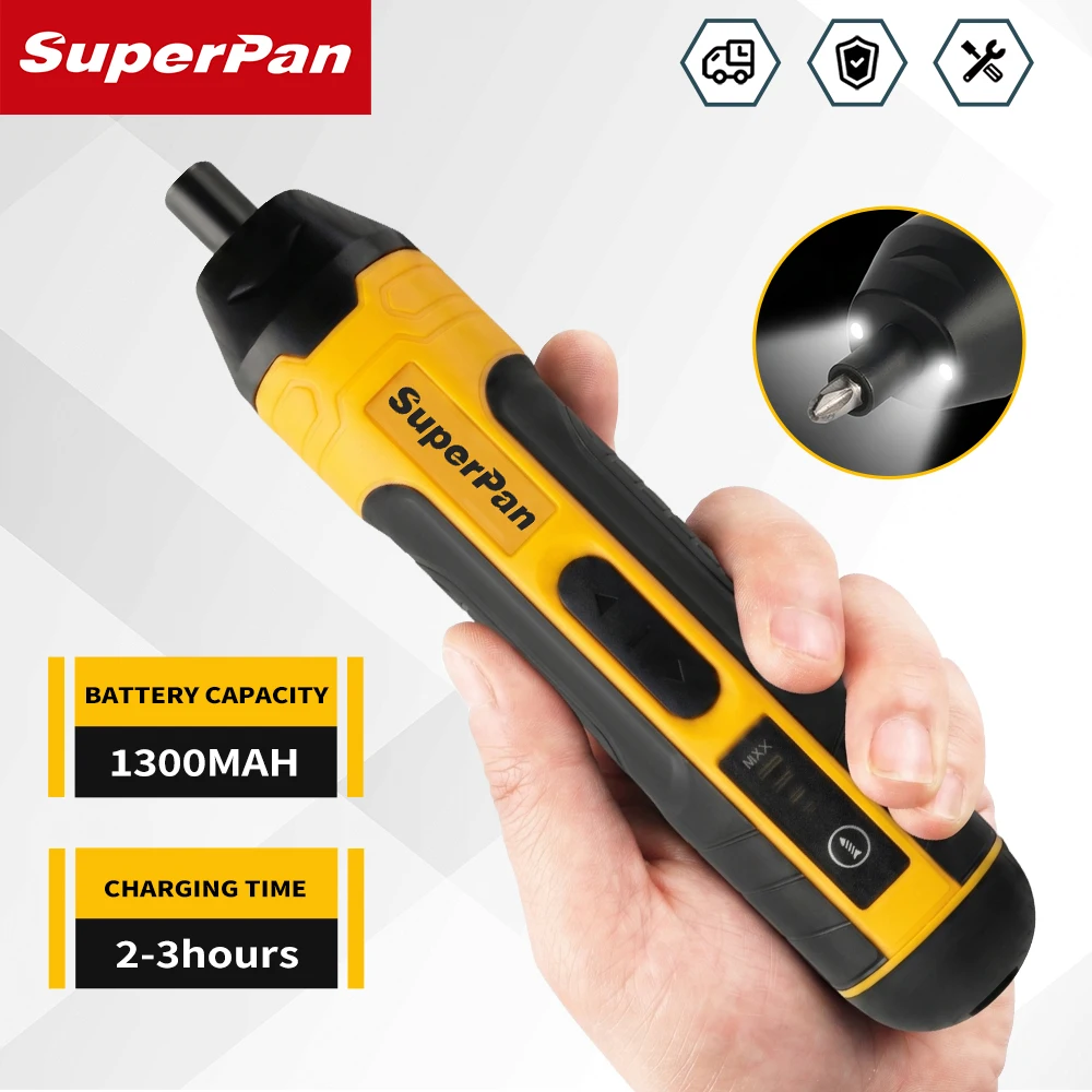 

Superpan HT422 Cordless Electric Screwdriver | 3.6V 5N.m Torque | 1/4" Chuck | 1300mAh Li - ion Battery