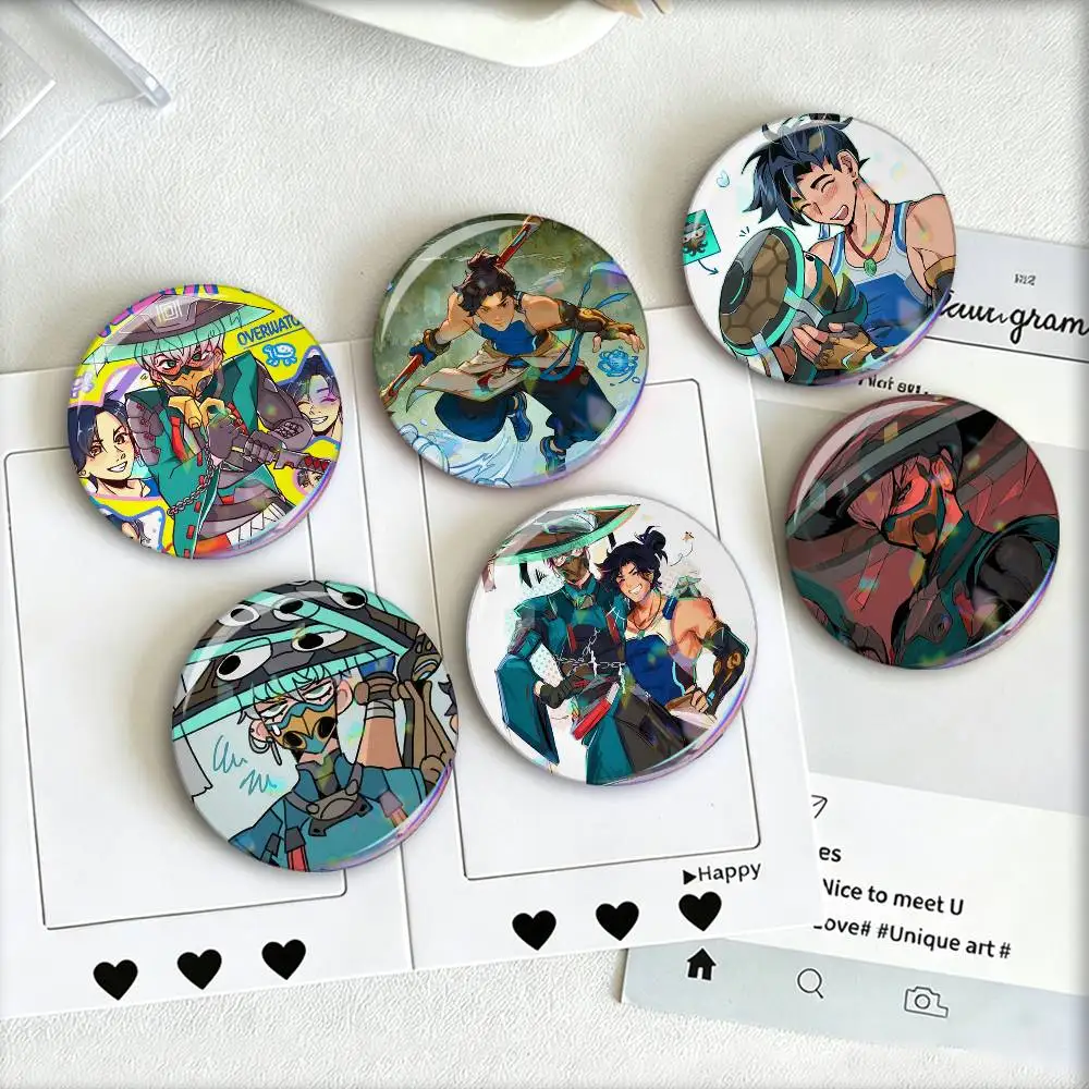 O-OverwatchES Wuyang Mizuki  Laser Badge Applicable For Backpack Clothes Hats Decor Creative Accessories