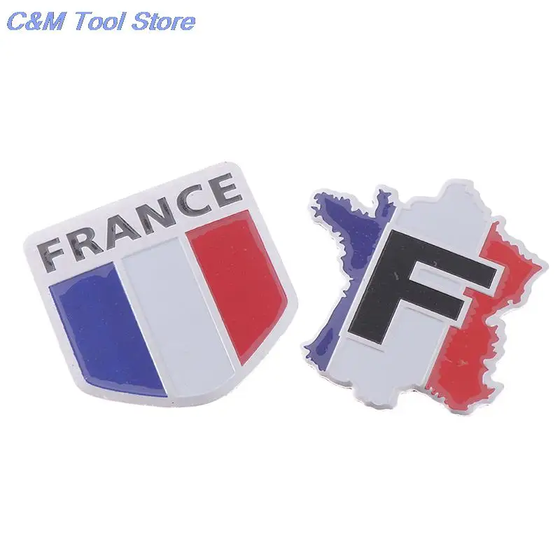 Car Styling 3D Aluminum France Flag Emblem Badge Car Sticker Decals Car-Styling For Peugeot 307 206 207 Citroen Renault DS C2 C3