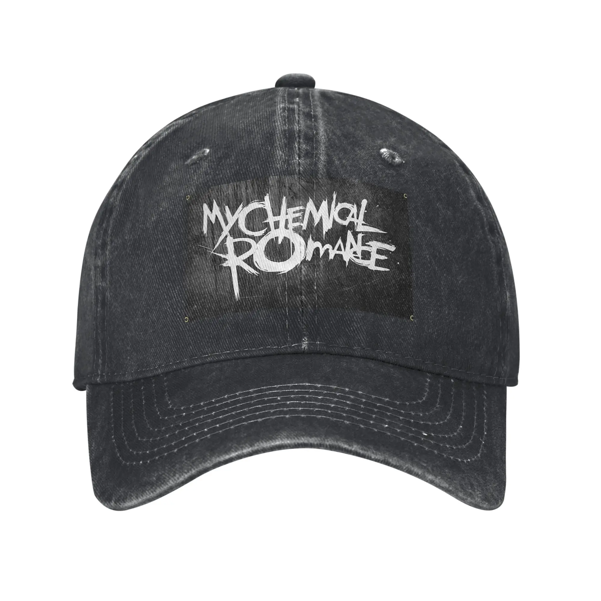 Mcr Band Punk Rock My Chemical Romance Washed Denim Cap Casual Baseball Caps Adjustable Hat Summer Unisex Baseball Hats