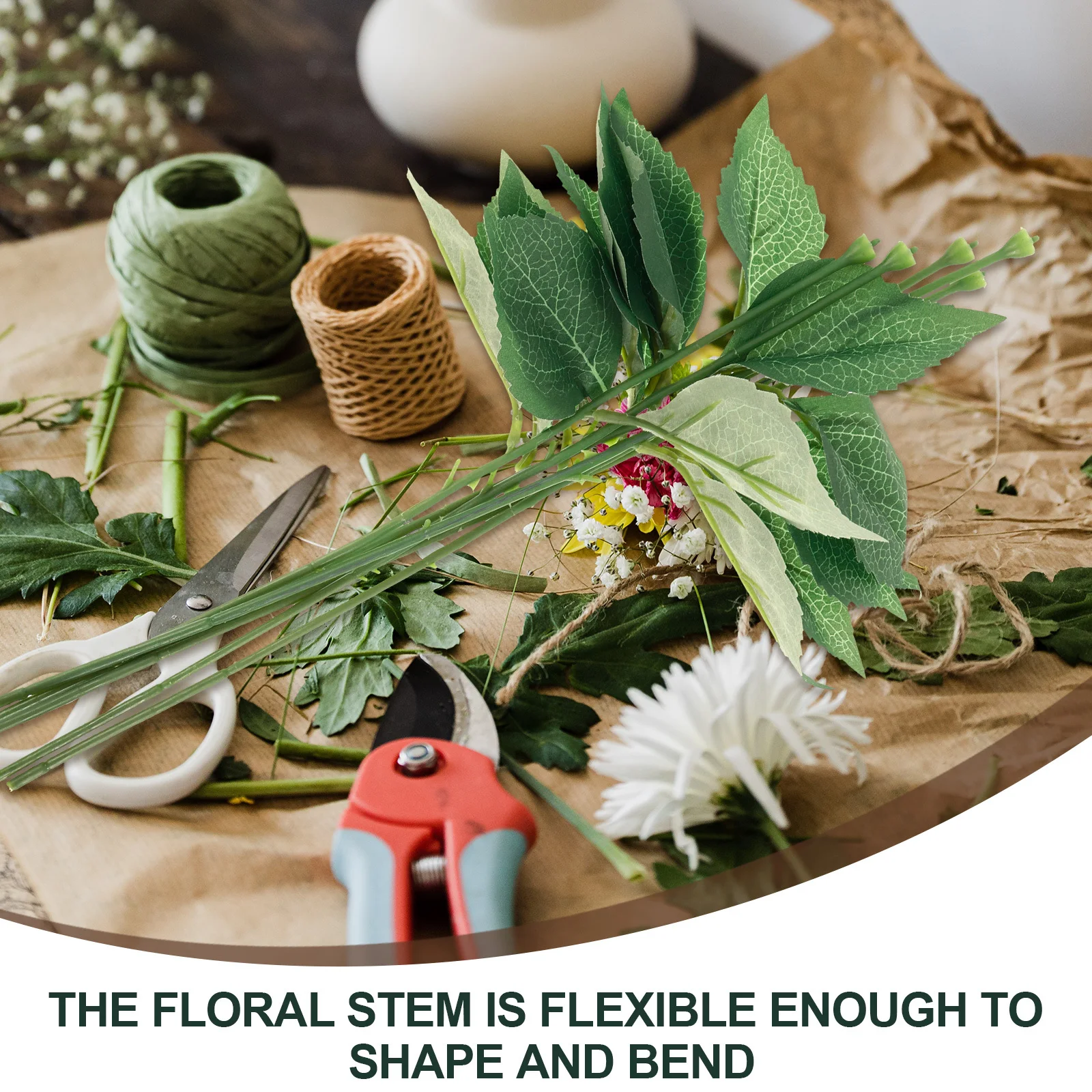 

10Sets Solar Flower Stems High Quality Artificial Flower Stems for DIY Wedding Garland Bouquet Decoration Fake Floral Support