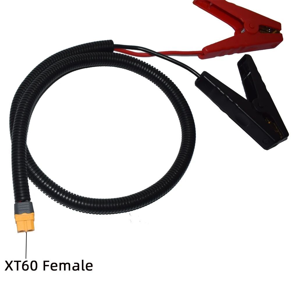 XT60 Conncter Cable with DC 12V Battery Alligator Clips Battery Clamp for Power Station and More [12AWG / 3.0FT]