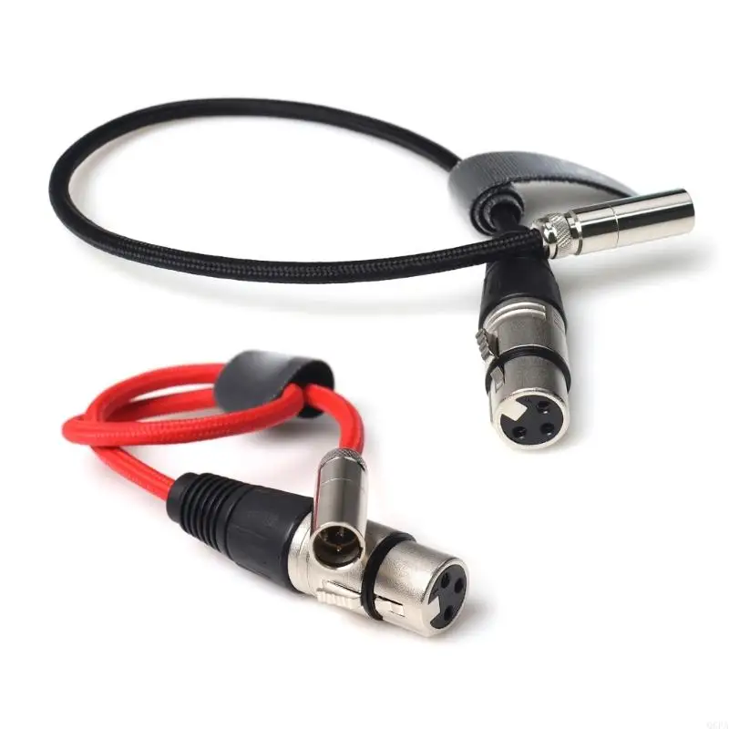 Q6PA Mini XLR Male To XLR Female Auditory Cable With Durability PVC Cover Wide Compatibility For Studio Use