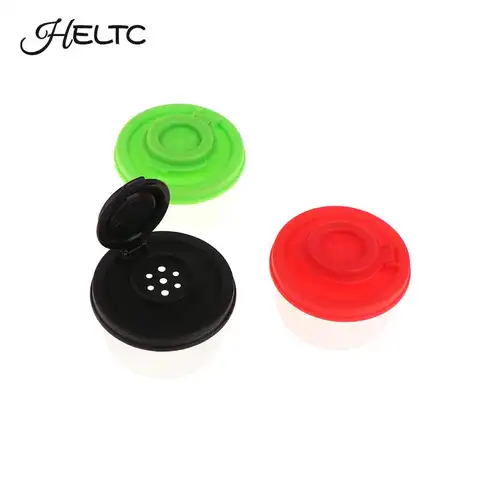 Mini Salt And Pepper Shaker Picnic Outdoor Kitchen Lunch Box Travel Spice Clear Colored Lid Plastic Sealed Jar Dispenser