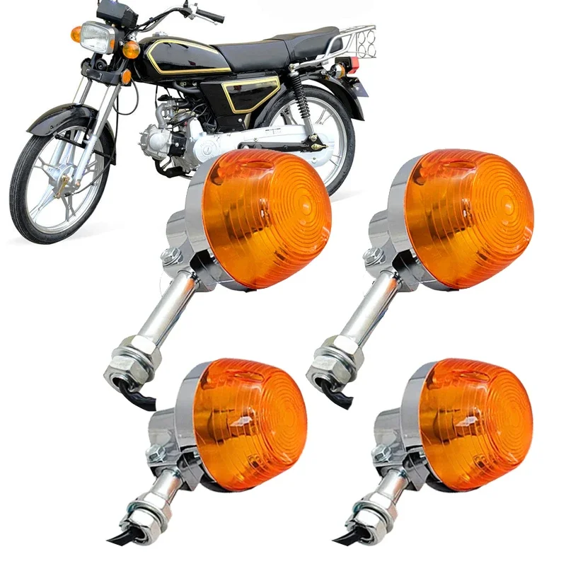 2/4 قطعة دراجة نارية بدوره أضواء الإشارة الوامض المؤشرات الأمامية الخلفية لهوندا XL100 C70 CT70 CT90 CB350 CM400 CB450 CB750 #1