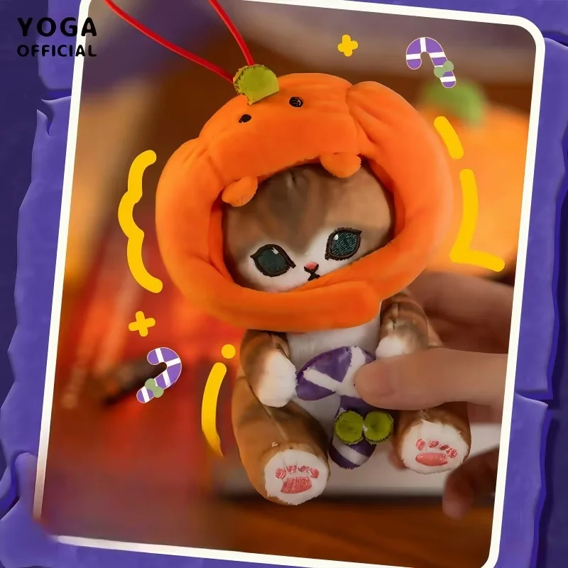 ของแท้ Mofusand ฟักทองฮาโลวีนตุ๊กตา Plush จี้กระเป๋าเป้สะพายหลังจี้มือน่ารักเดสก์ท็อปตกแต่งของเล่นพวงกุญแจวันหยุดของขวัญ