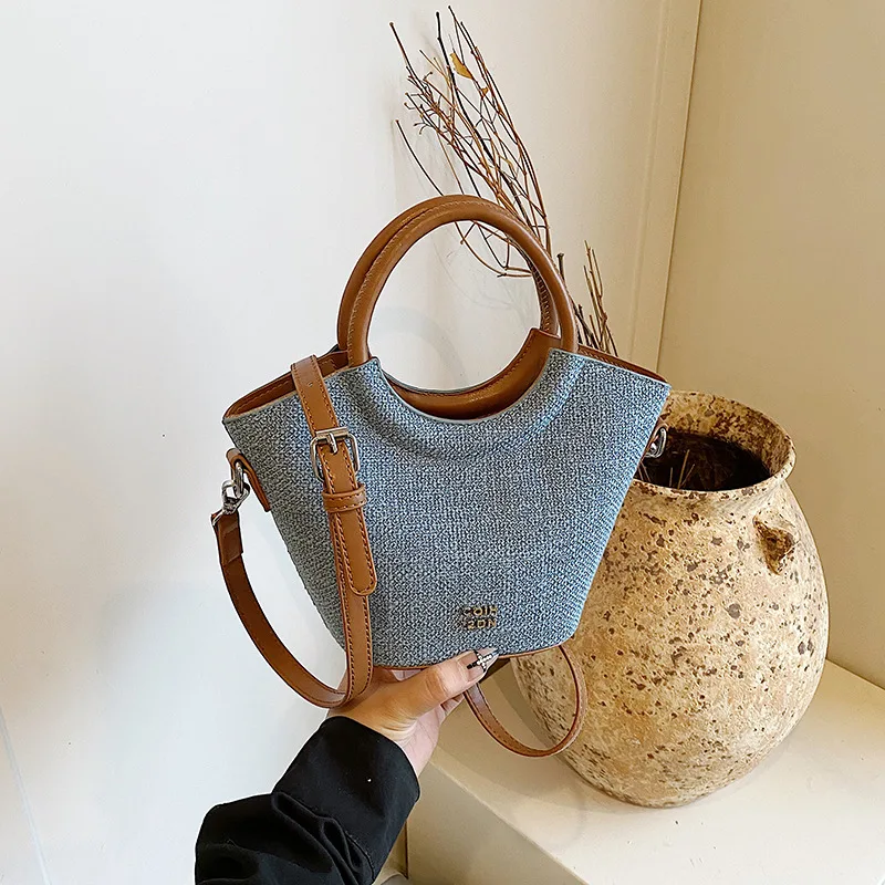 

Casual Crossbody Bag for Women Shoulder Bags Retro Hand-held Bucket Bag Minimalist Purse and Handbags Designer Bag Сумка Женская