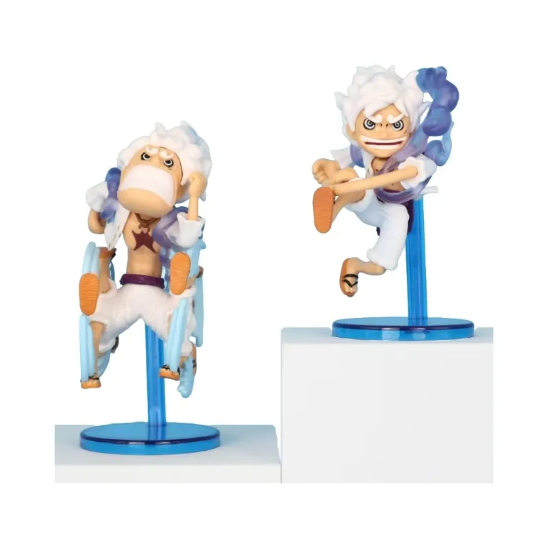 5-częściowy zestaw figurek anime One Piece, wersja Q, GEAR5, Bóg Słońca Nika Luffy, figurka akcji, model PVC, zabawka, statuetka, ozdoby na biurko