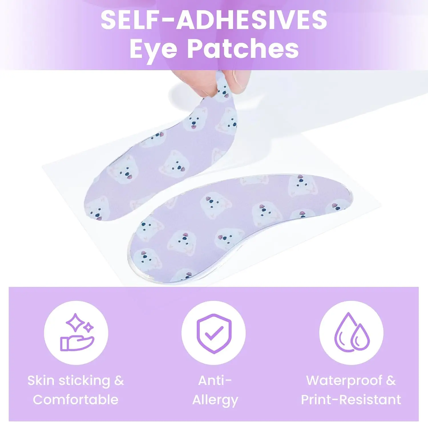 Libeauty سيليكون لصقة عين قابلة لإعادة الاستخدام تصميم المطعمة رمش لاش رفع منصات 1 زوج من لاش رفع التصحيح لاستخدام غطاء رمش تحت #1