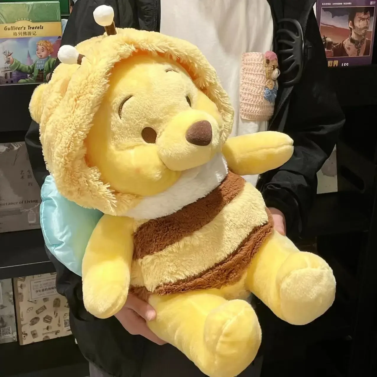 Cartoon Huggable Anime Plushies Winnie the Pooh Doll Turn Into Bee Soft Stuffed Animal Pooh Bear Plushies Birthday Gifts Girl