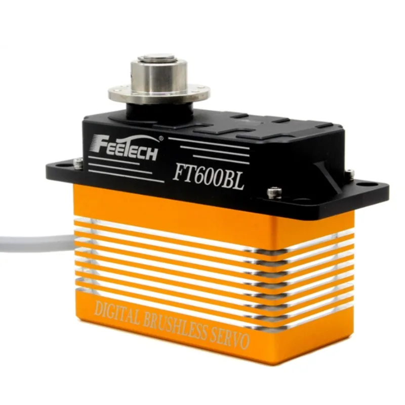 

600 кг.см @ 24 В 800 г Цифровой бесщеточный ШИМ с ЧПУ Feetech FT600BL HV Промышленный сервопривод с высоким крутящим моментом Стальная шестерня Металлический рожок 180 Угол RC