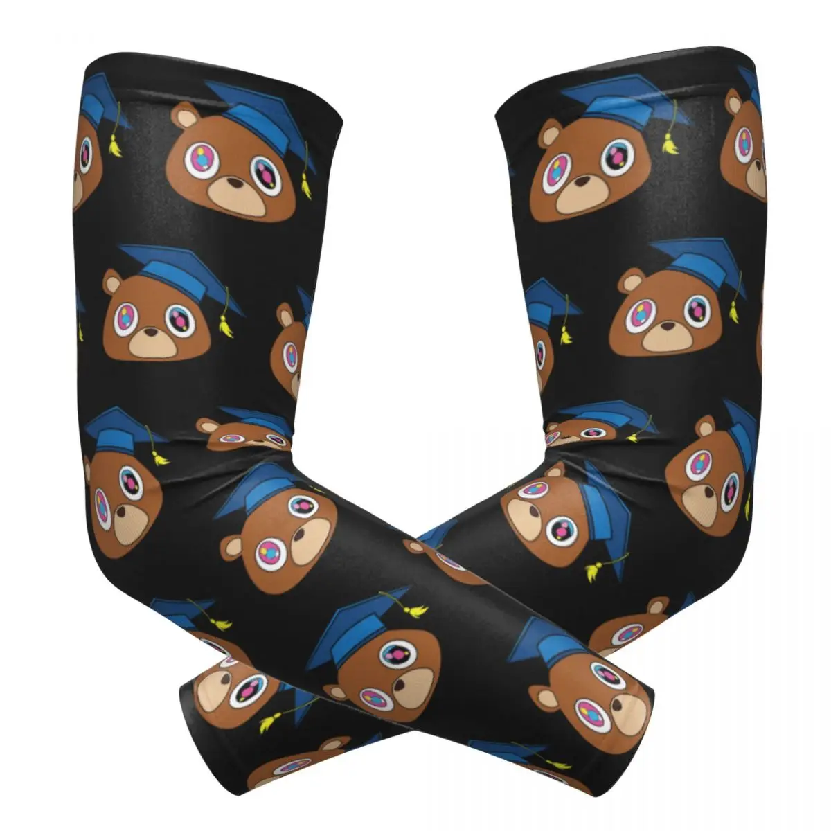 Kanye West Dropout Bear Chicago Vintage graduación mangas de brazo al aire libre cubierta de protección solar UV mangas de tatuaje de ciclismo de verano