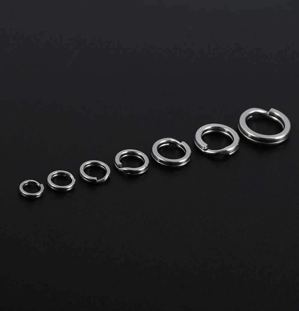 JIGGING PRO 10/15 Stück Edelstahl-Sprengringe, Hochbelastbare Doppelringe für Angeln, Angelzubehör – Detail 8