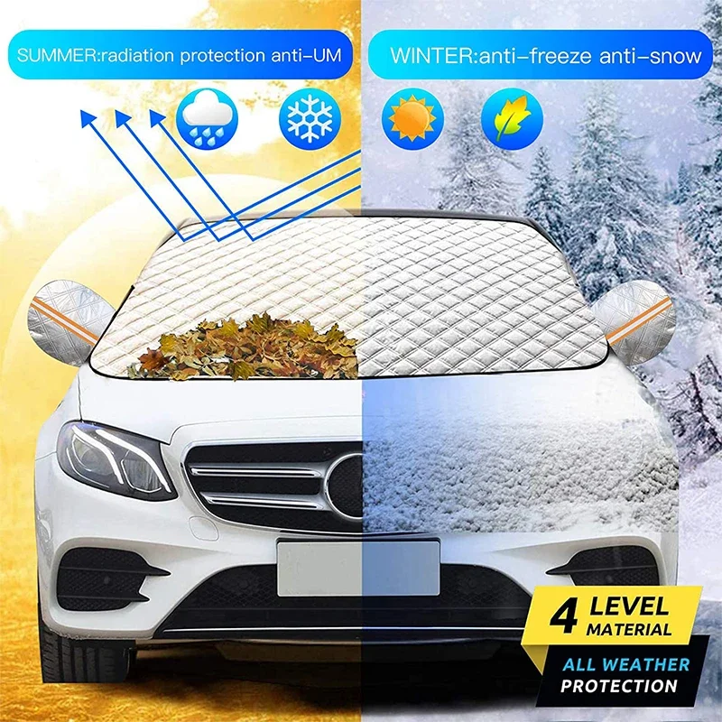 Car Snow Cover Front Windscreen Automobile Magnetic Sunshade Cover Waterproof Anti Ice Frost Auto Protector Car Exterior Cover