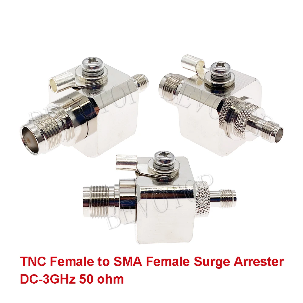 TNC to SMA-KK Coaxial Female Adapter 50ohm 3GHz CCTV Camera Video Protection Device with Lightning Arrester And Surge Protector
